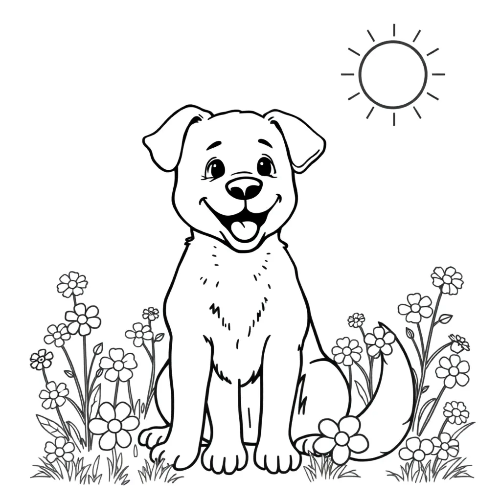 Dog coloring page