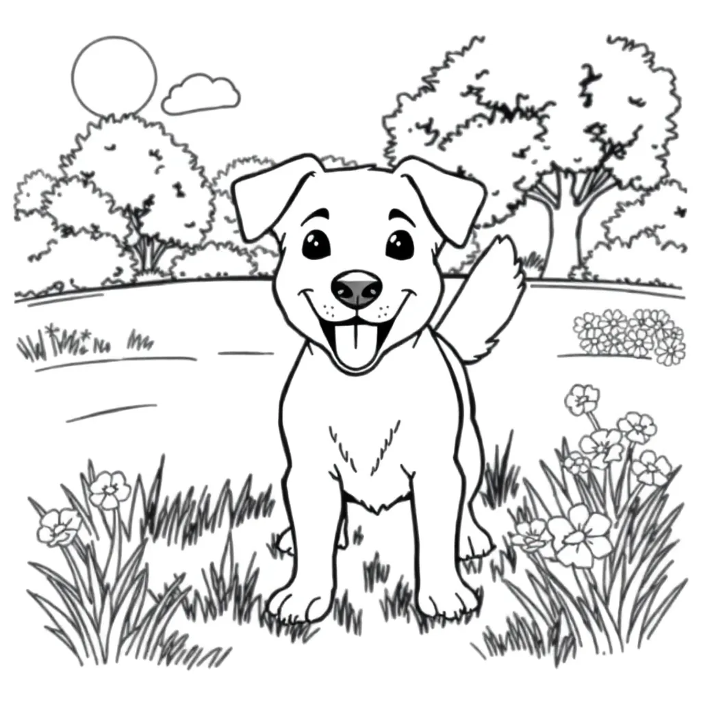 Dog coloring page