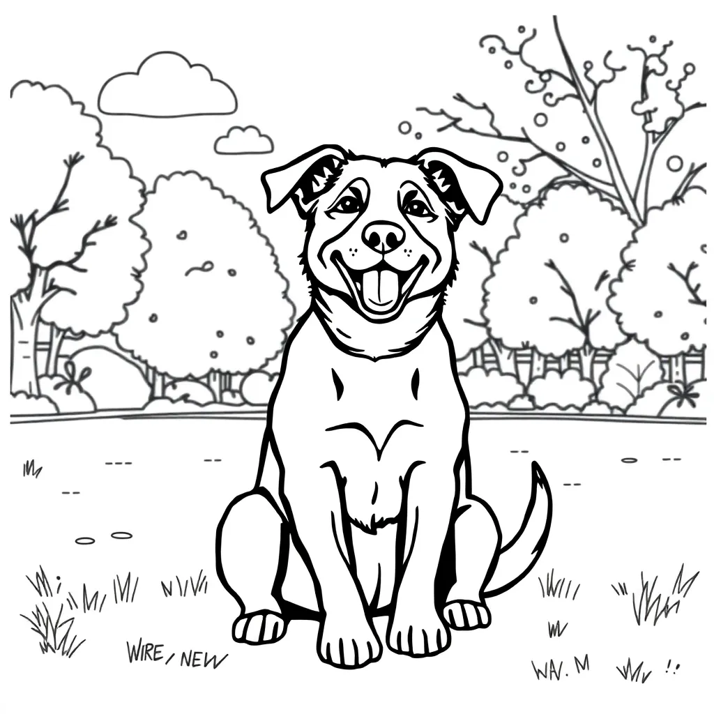 Dog coloring page