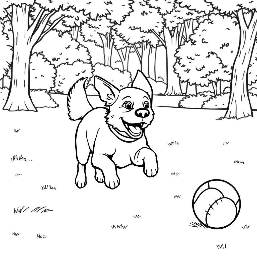 Dog coloring page