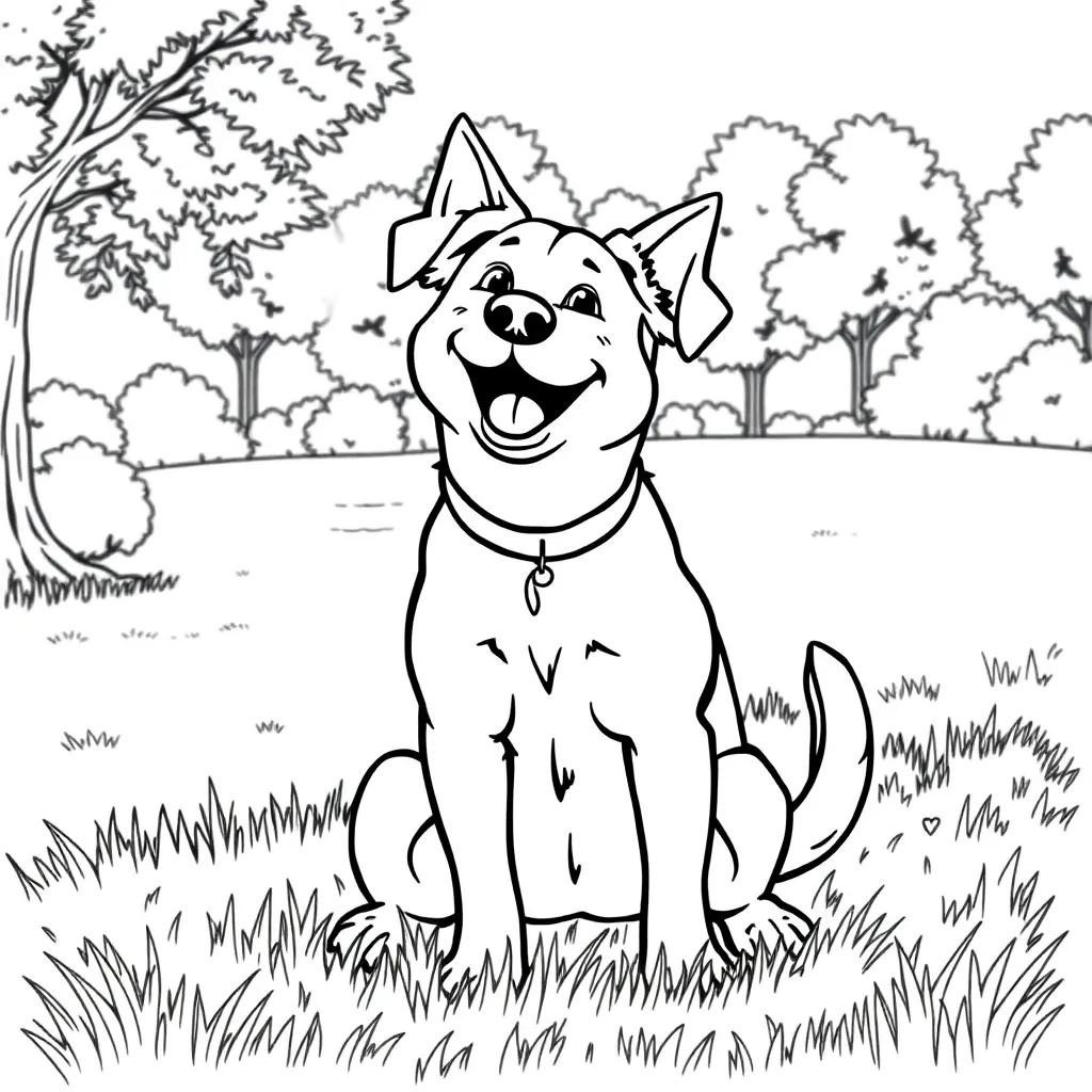 Dog coloring page