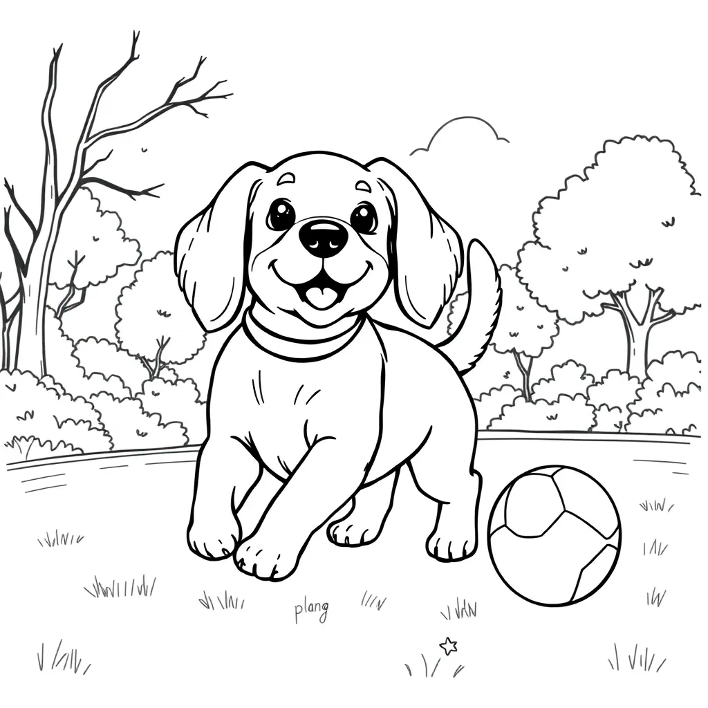 Dog coloring page
