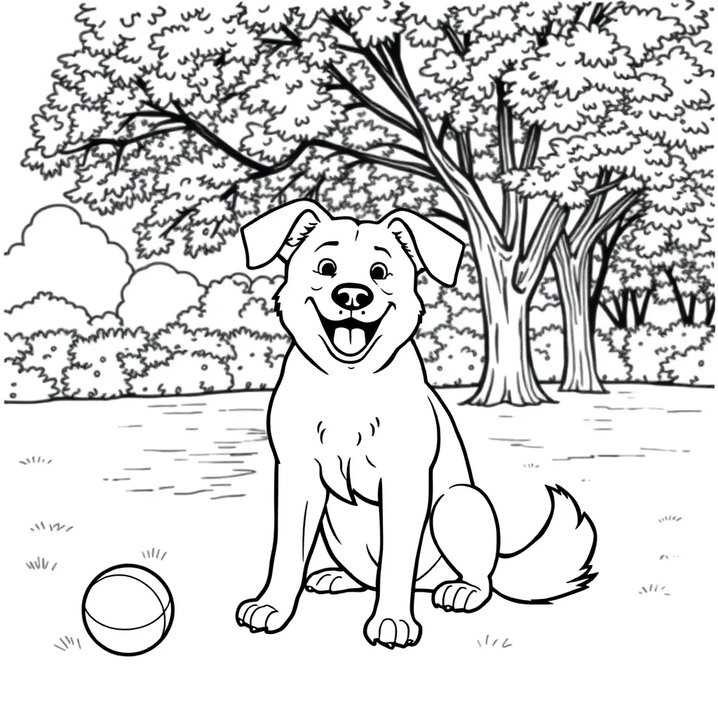 Dog coloring page