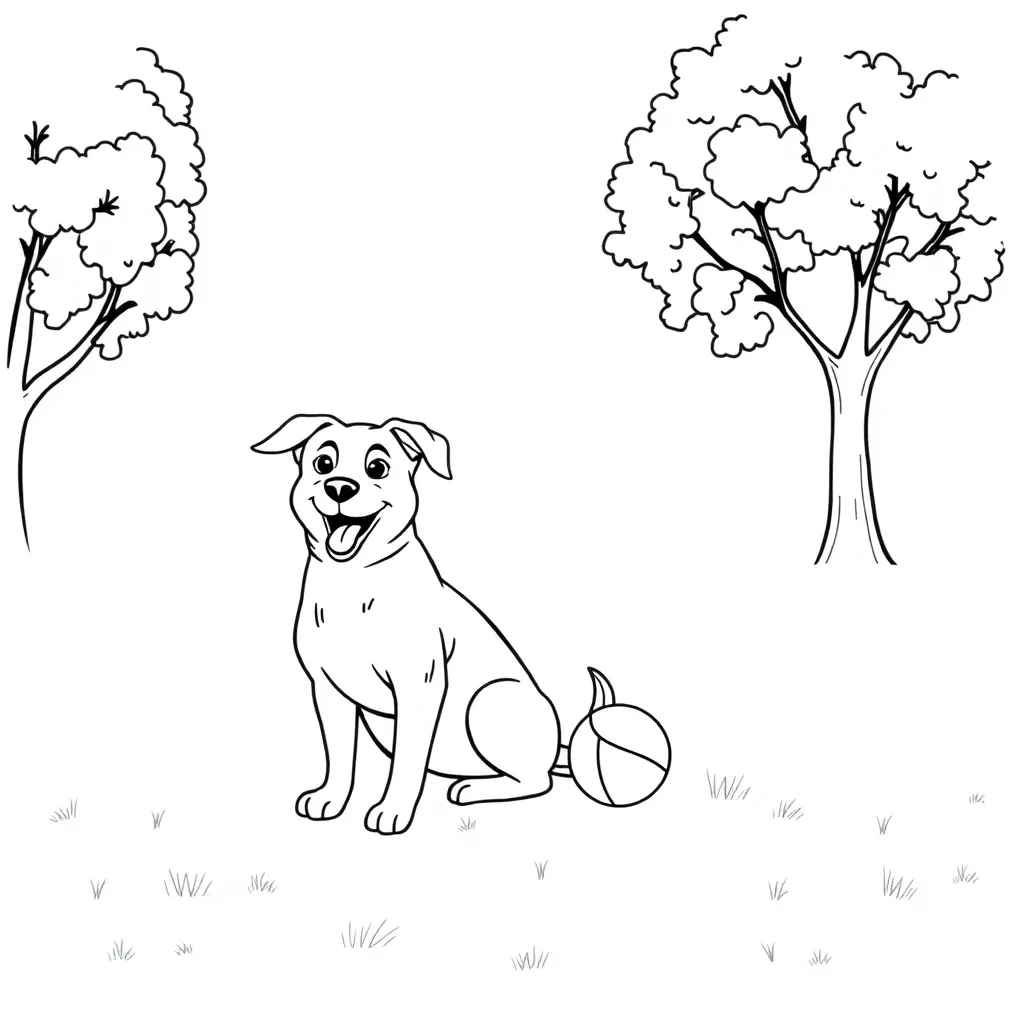 Dog coloring page