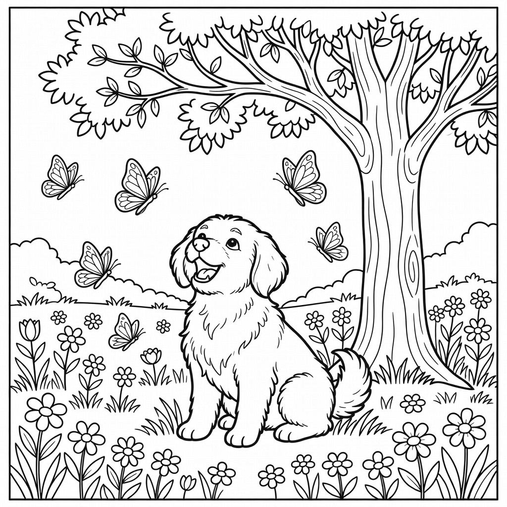 Dog coloring page