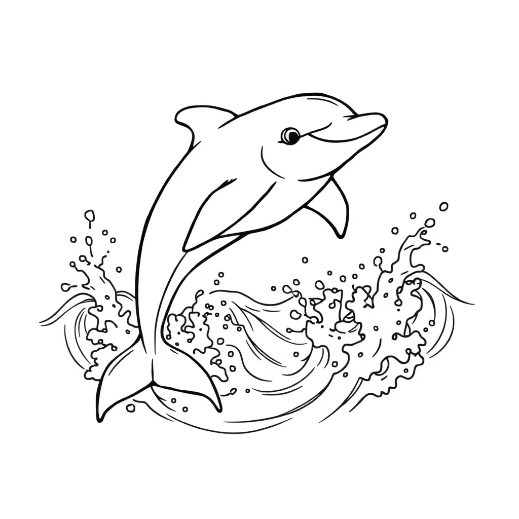 Dolphin coloring page
