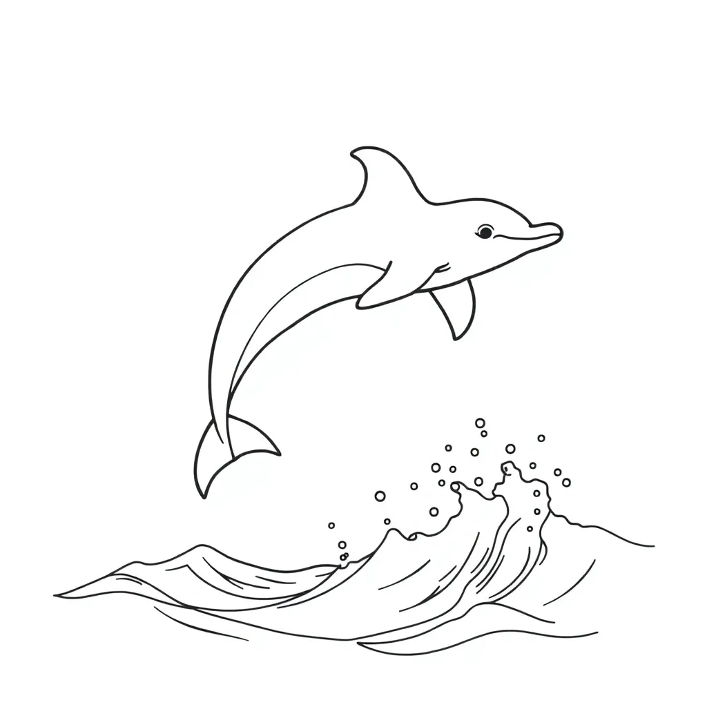 Dolphin coloring page