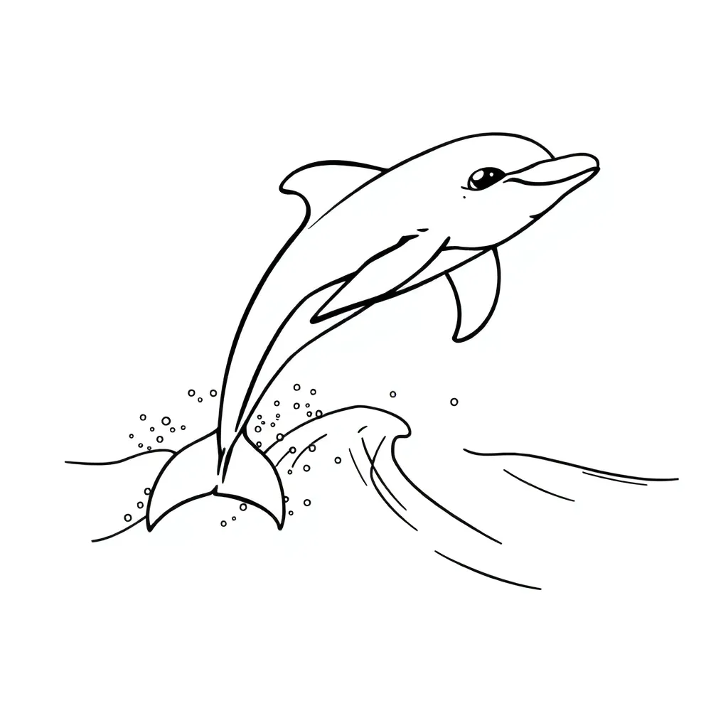Dolphin coloring page