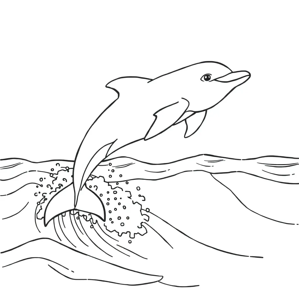 Dolphin coloring page