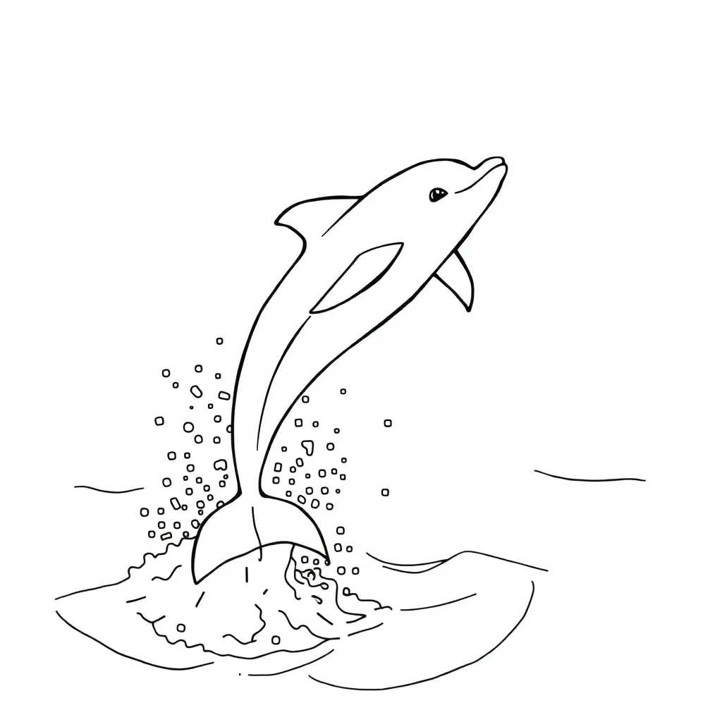 Dolphin coloring page