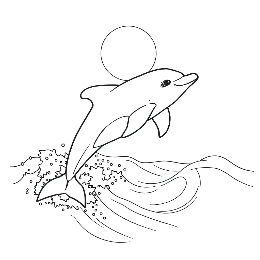 Dolphin coloring page