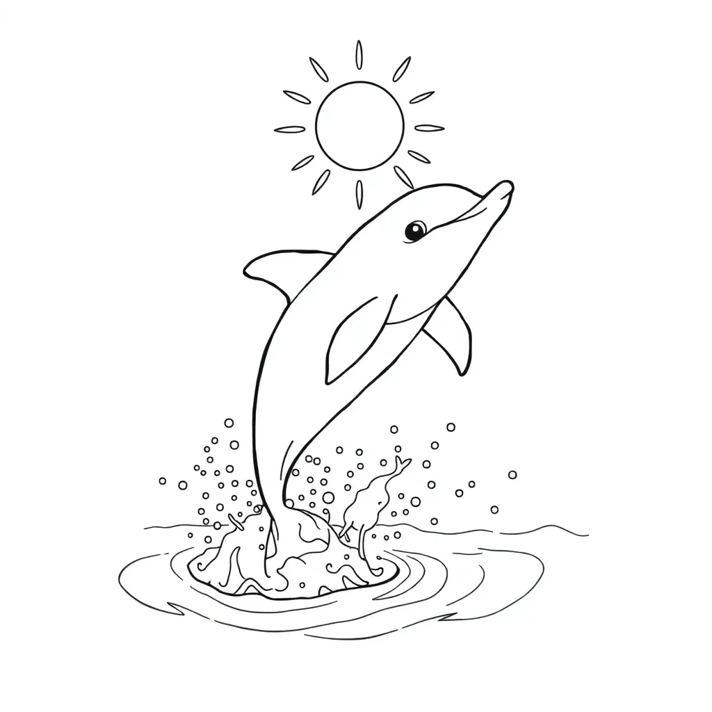 Dolphin coloring page