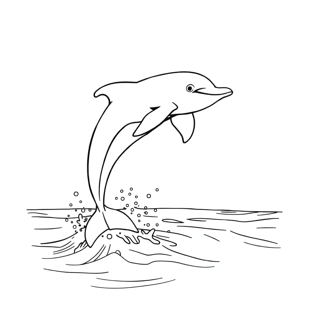 Dolphin coloring page