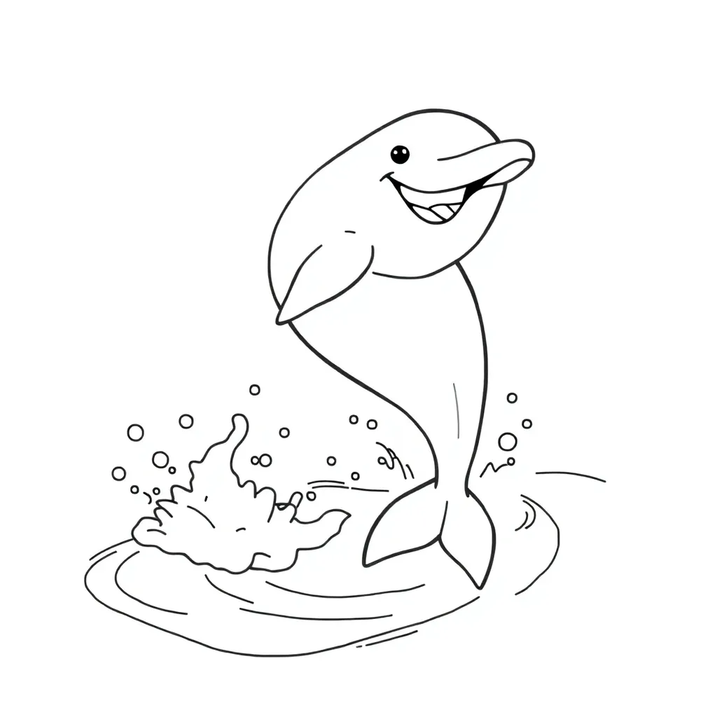 Dolphin coloring page