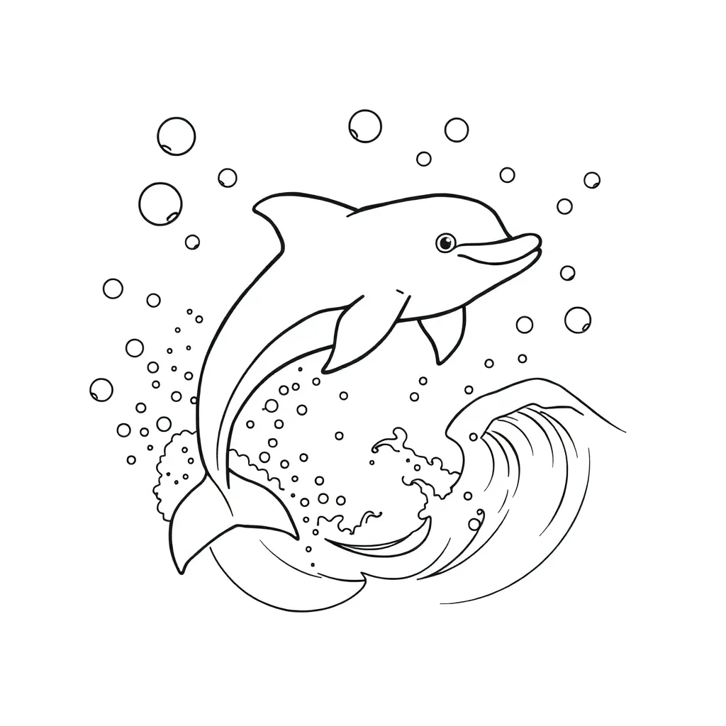 Dolphin coloring page