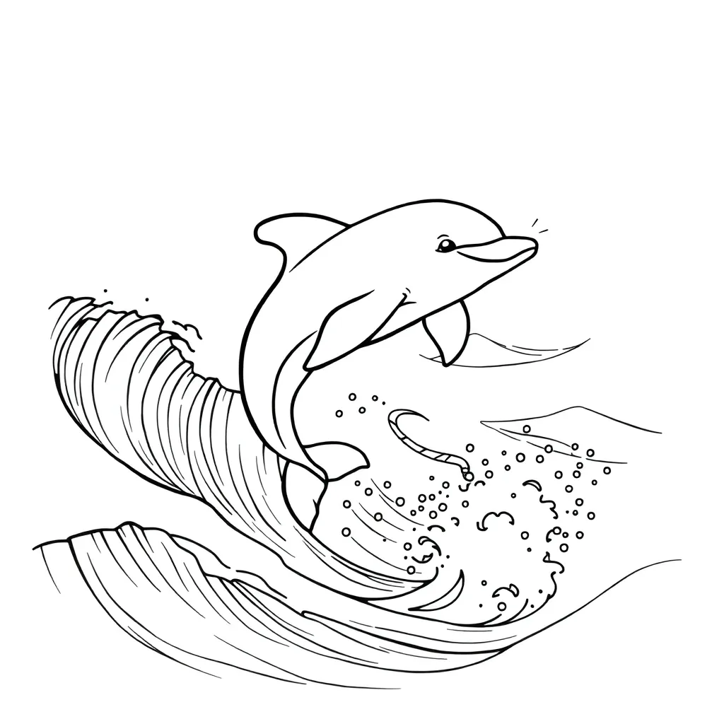 Dolphin coloring page