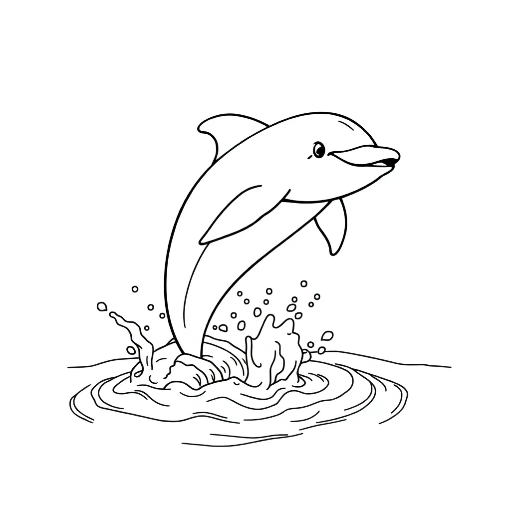 Dolphin coloring page