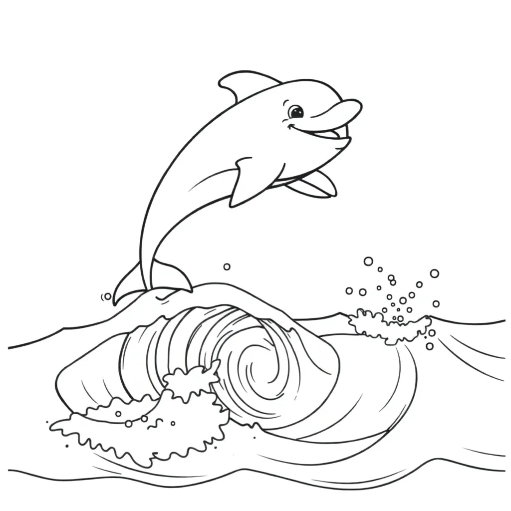 Dolphin coloring page