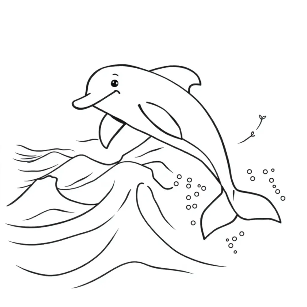 Dolphin coloring page