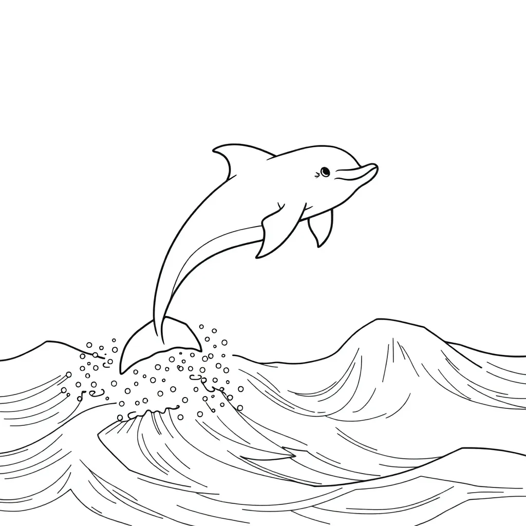 Dolphin coloring page