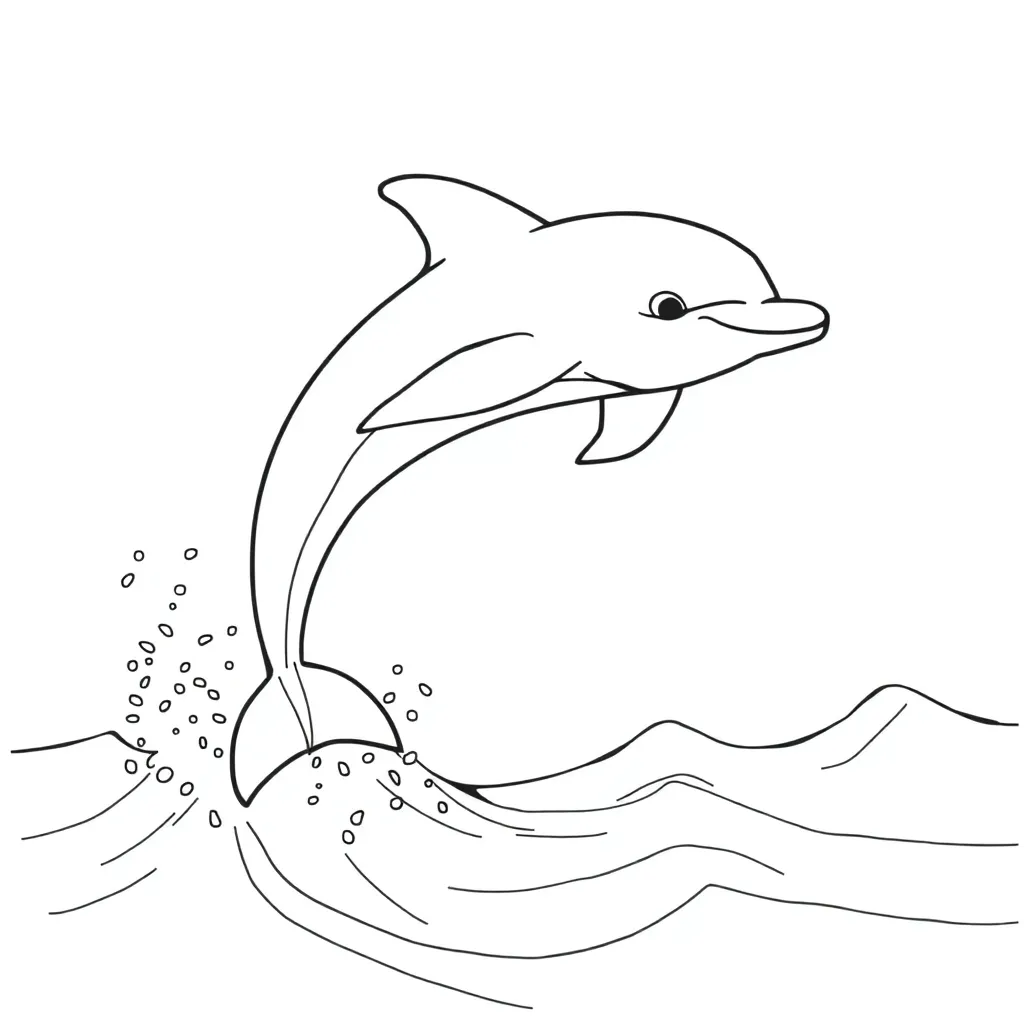 Dolphin coloring page