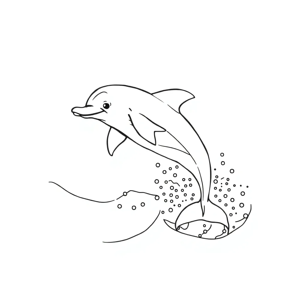 Dolphin coloring page