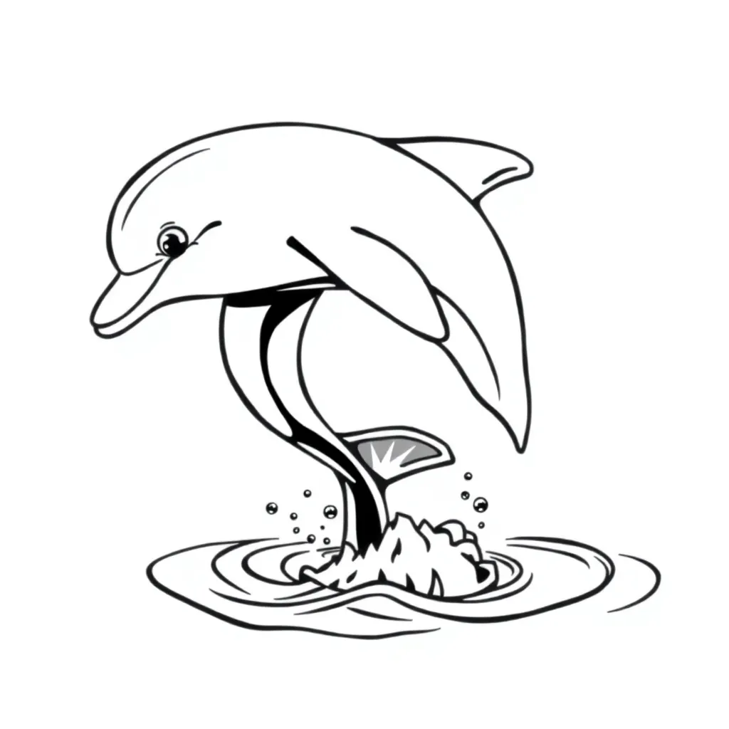 Dolphin coloring page