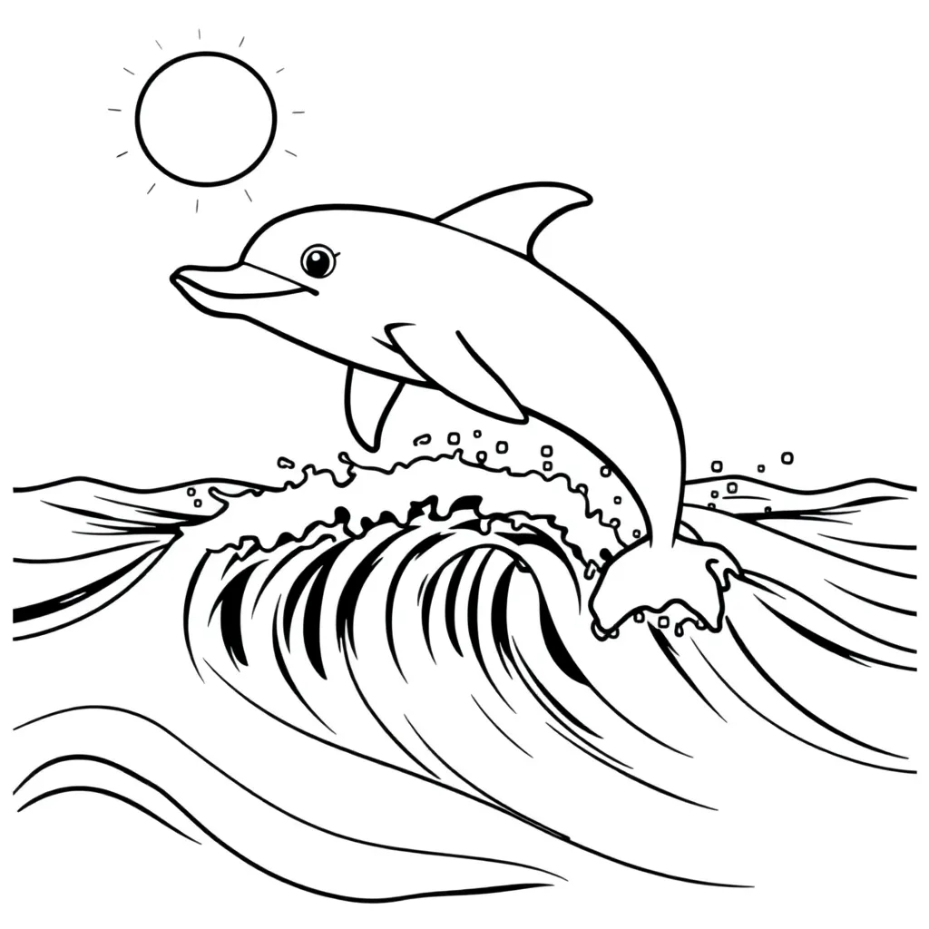 Dolphin coloring page