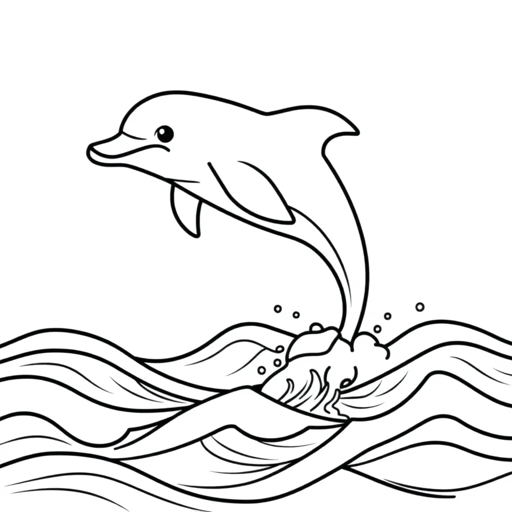 Dolphin coloring page