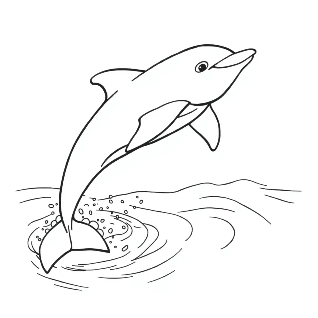 Dolphin coloring page