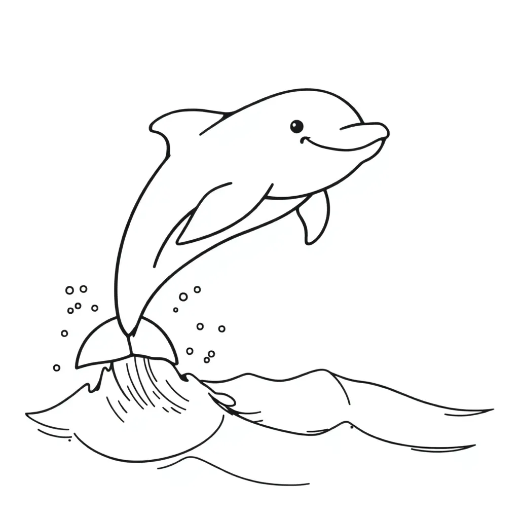 Dolphin coloring page