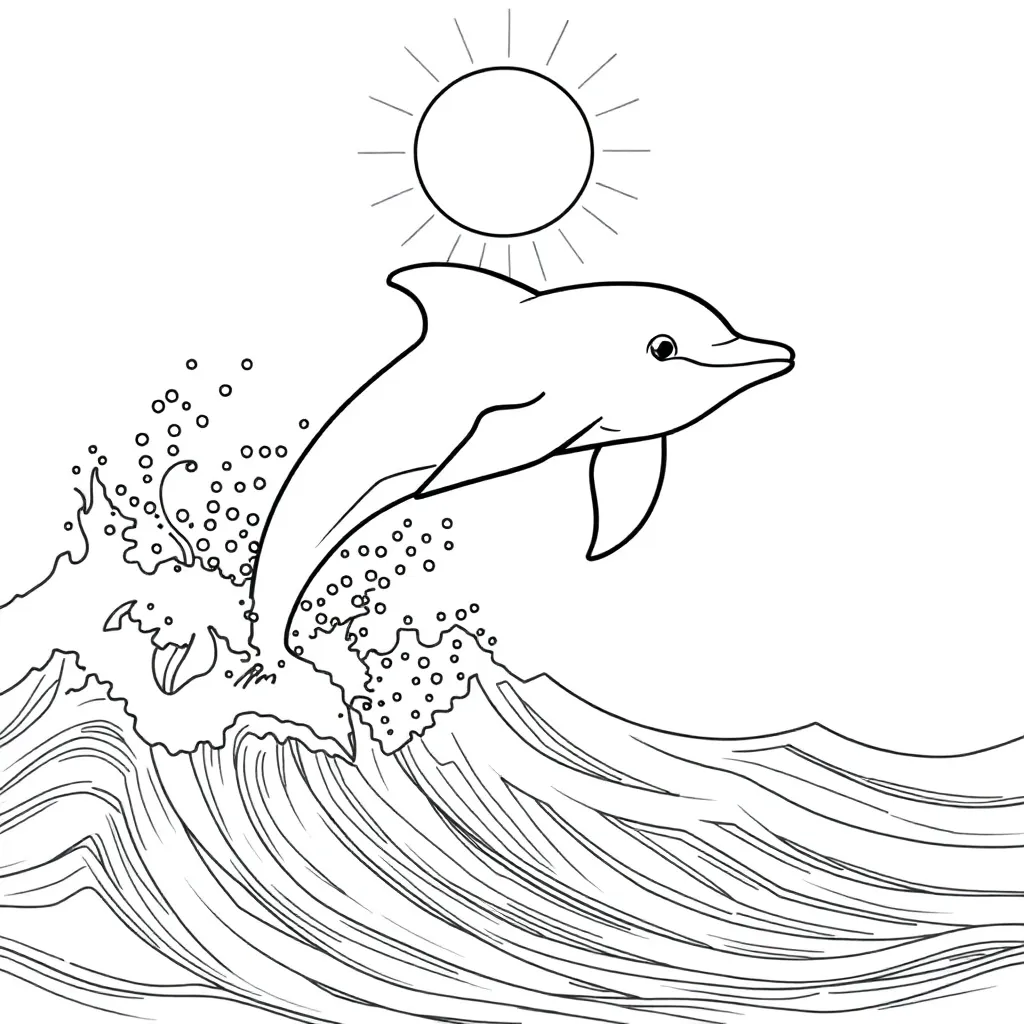 Dolphin coloring page