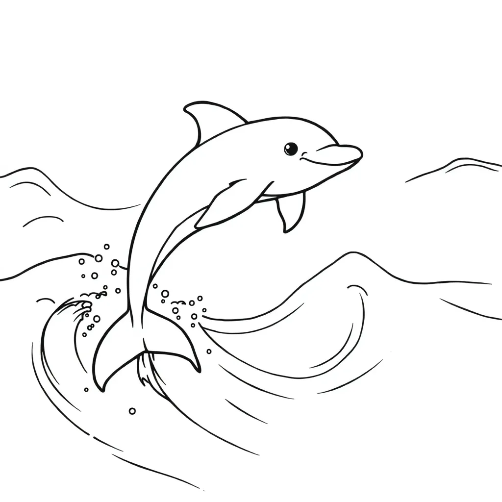 Dolphin coloring page