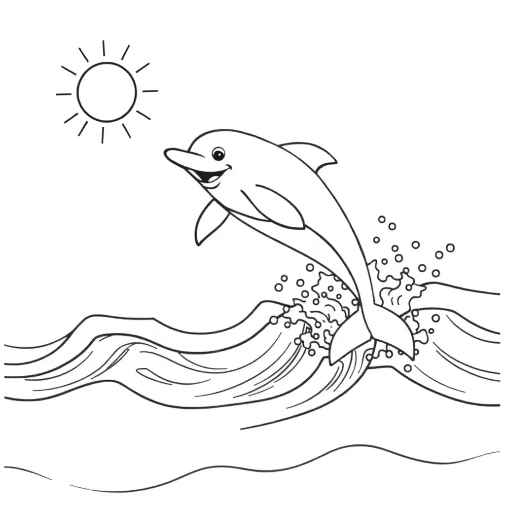 Dolphin coloring page