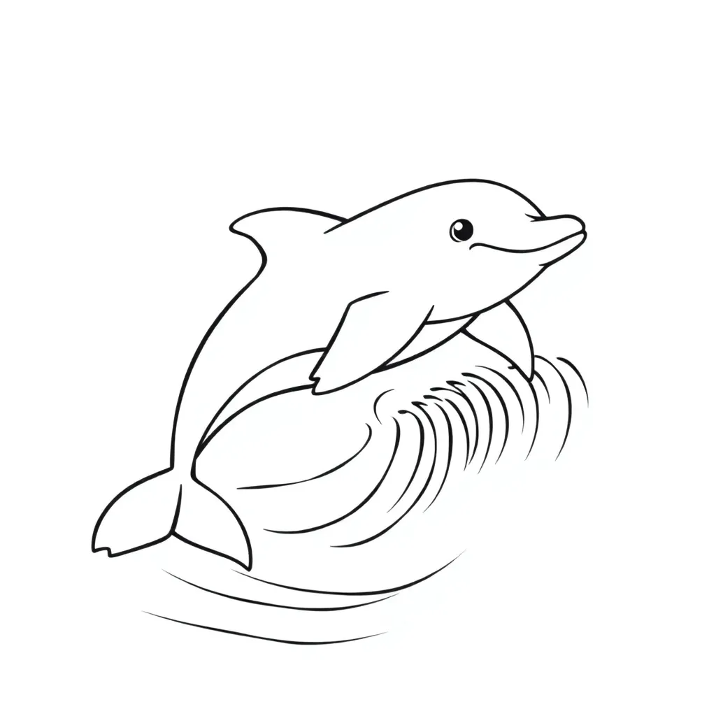 Dolphin coloring page