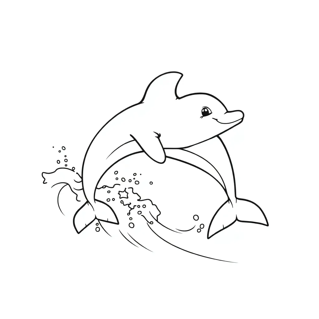 Dolphin coloring page