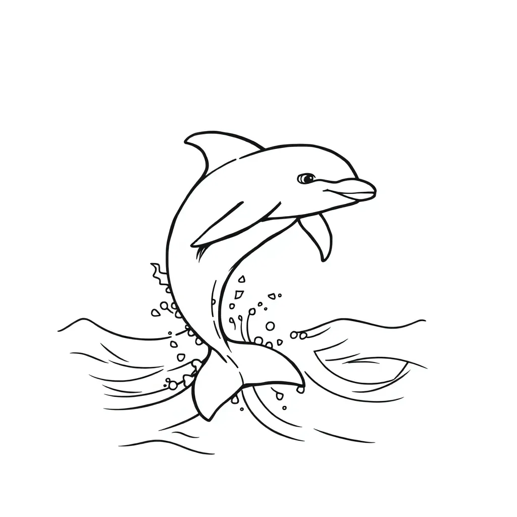 Dolphin coloring page