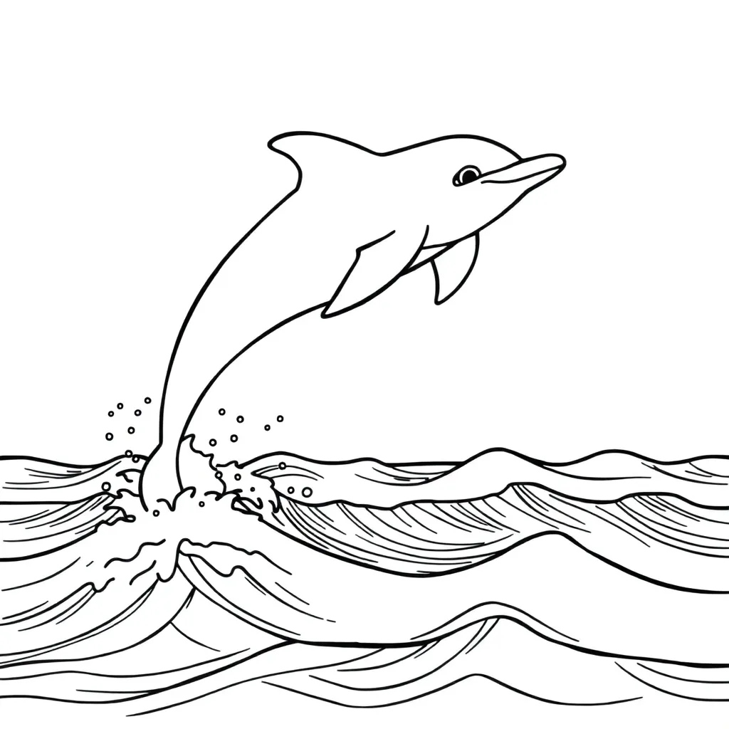 Dolphin coloring page