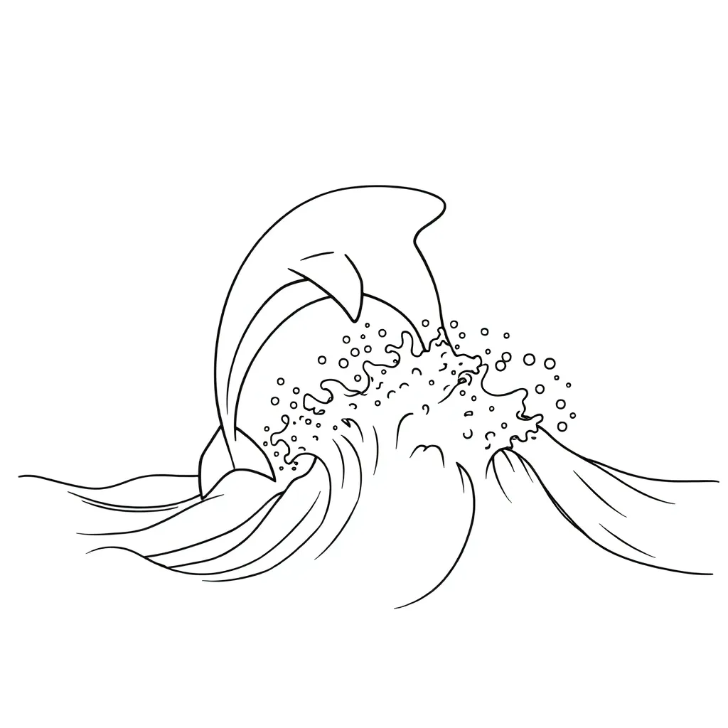 Dolphin coloring page