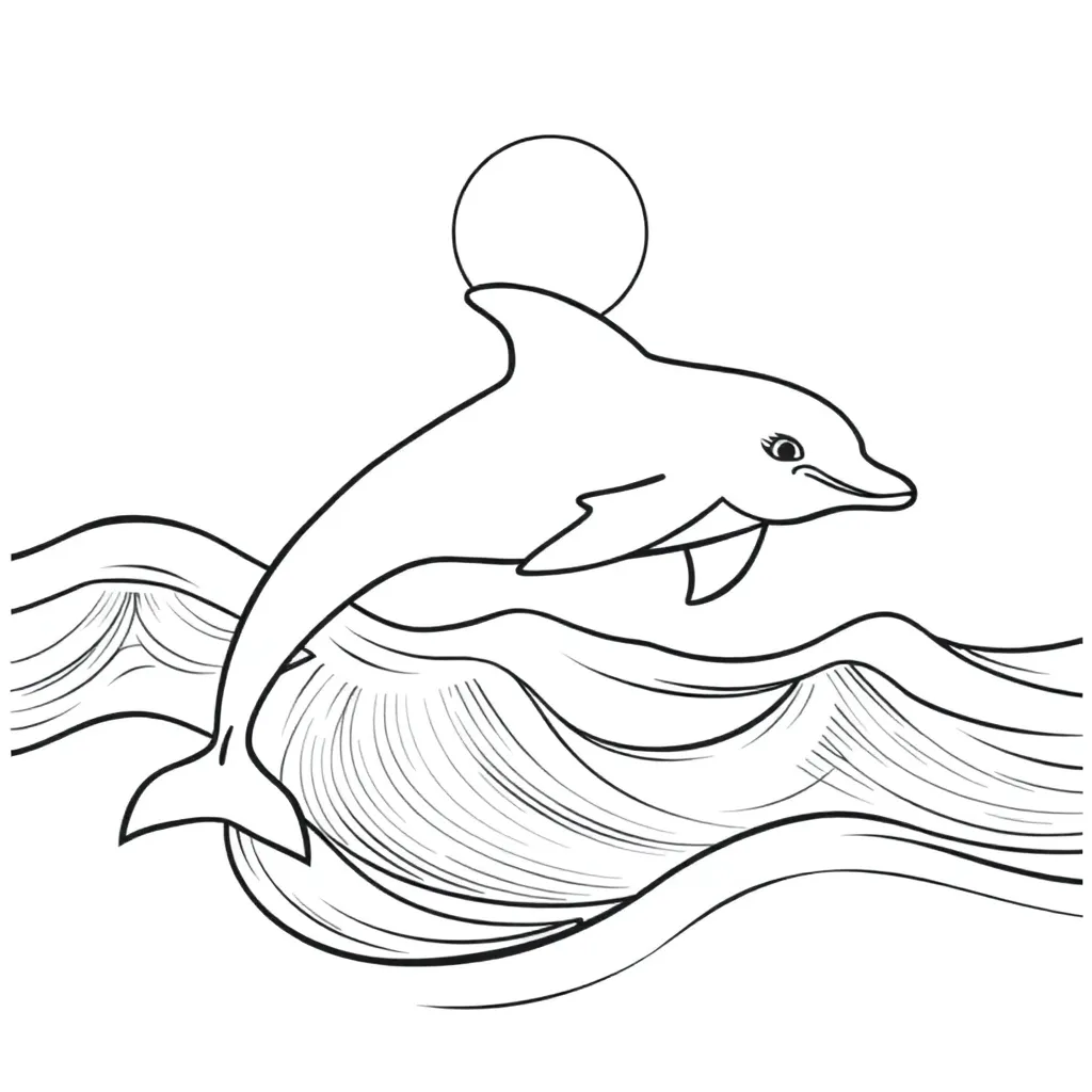 Dolphin coloring page