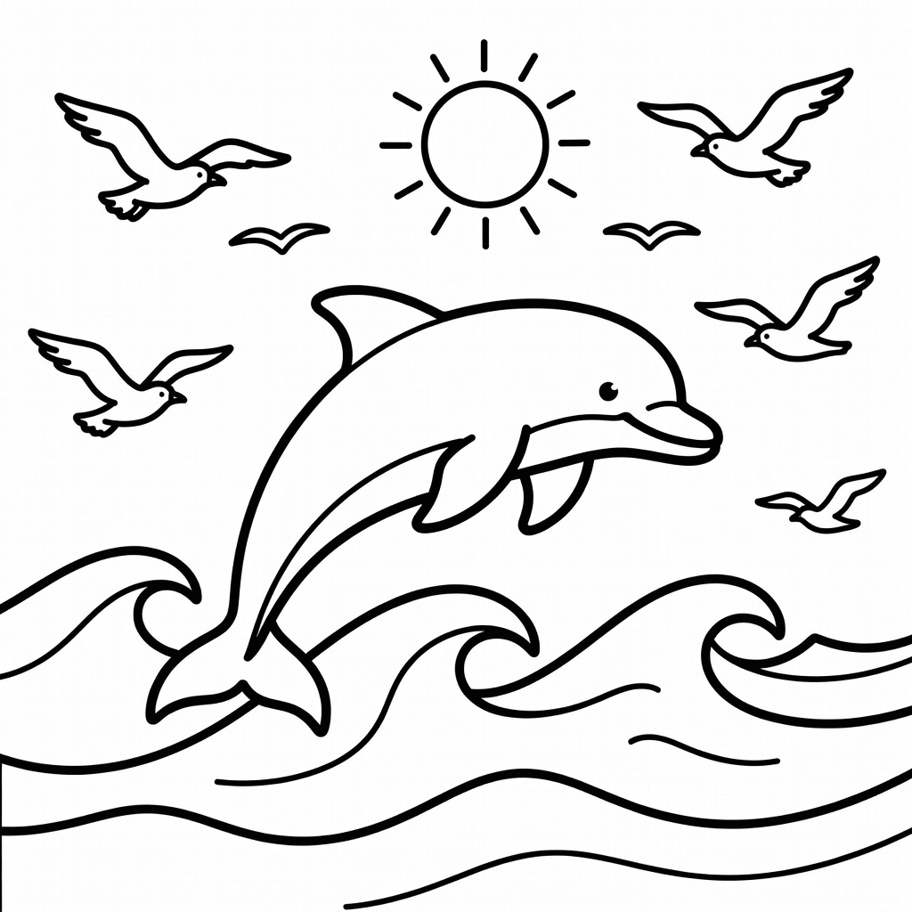 Dolphin coloring page