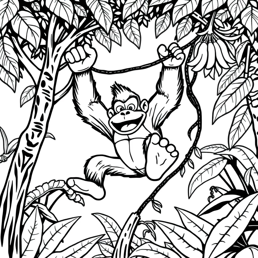 Donkey Kong coloring page