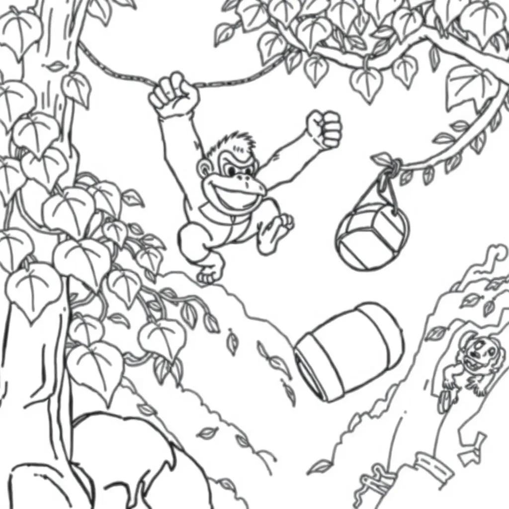 Donkey Kong coloring page