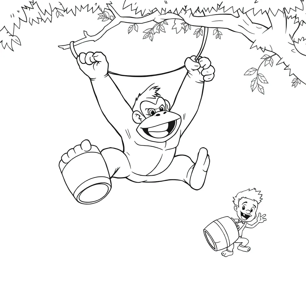 Donkey Kong coloring page