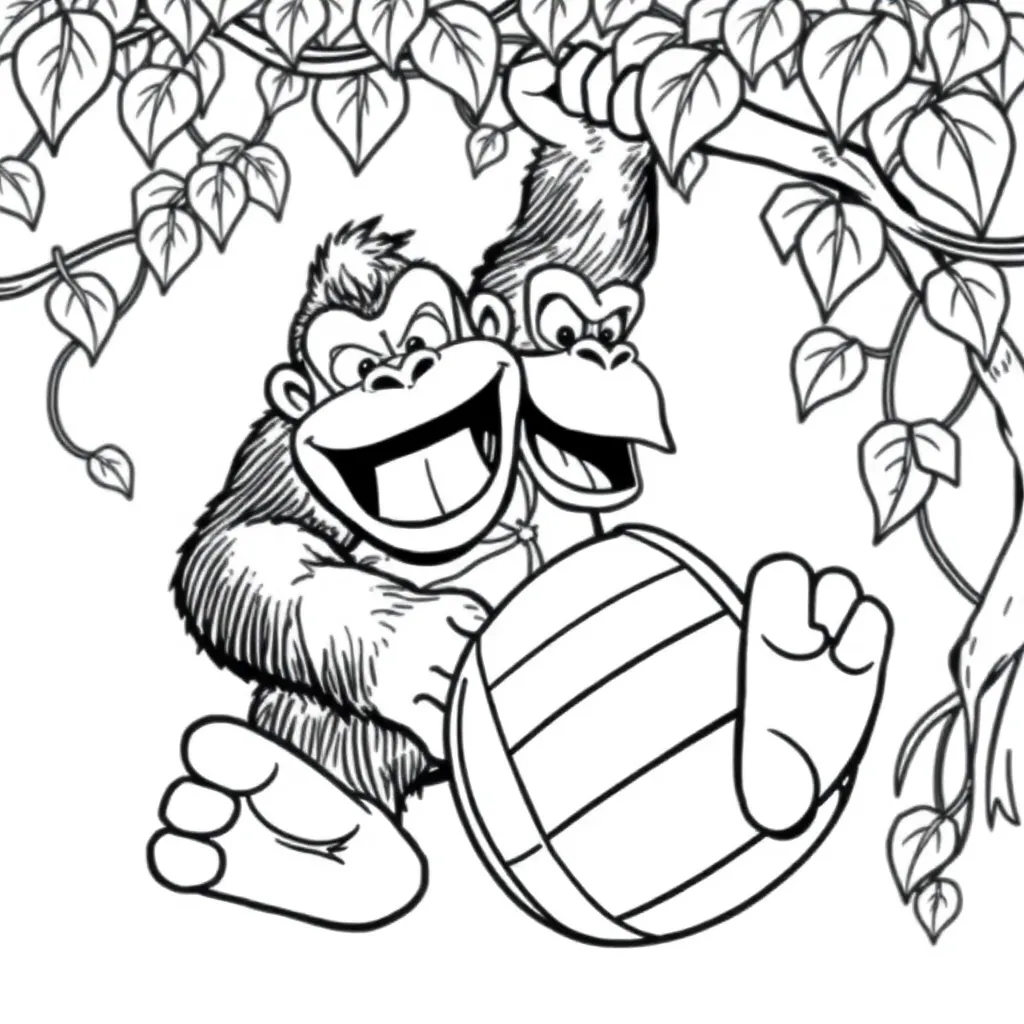 Donkey Kong coloring page