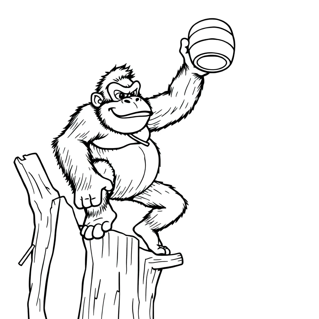 Donkey Kong coloring page