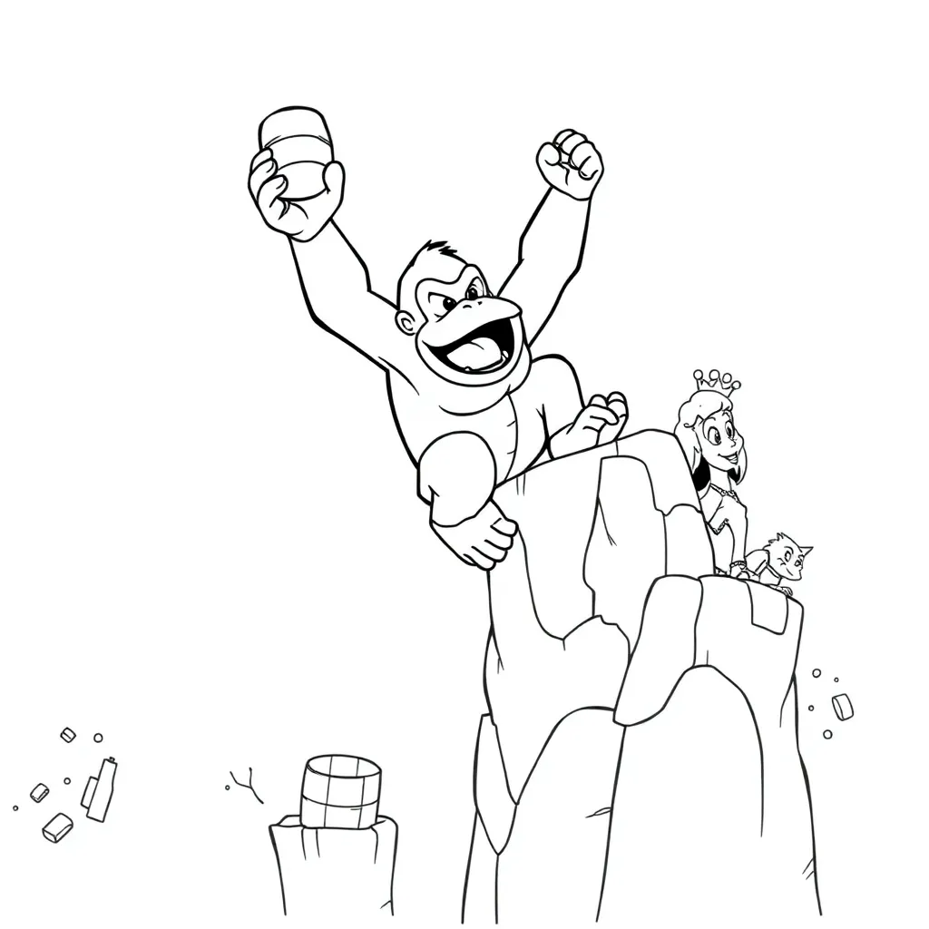 Donkey Kong coloring page