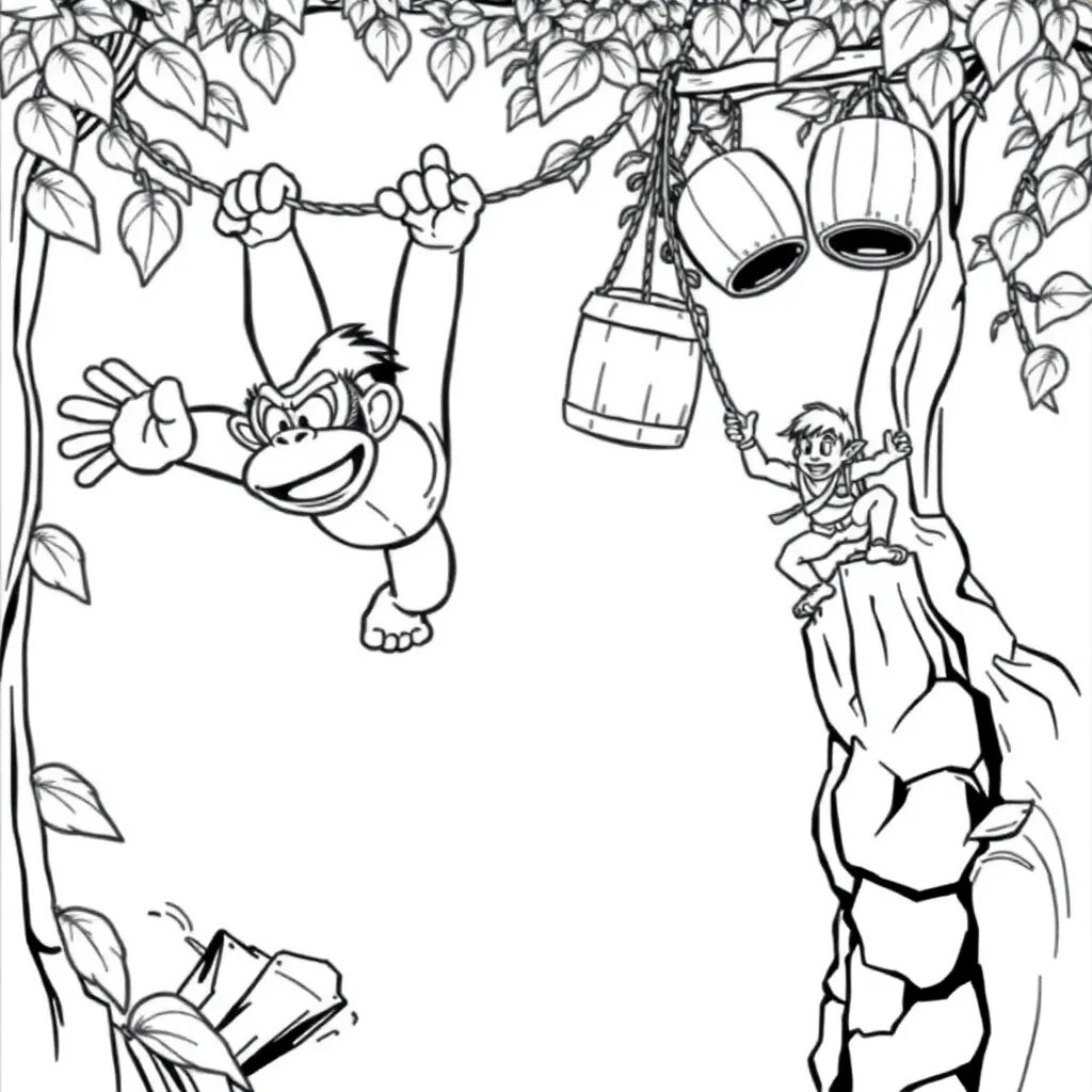 Donkey Kong coloring page