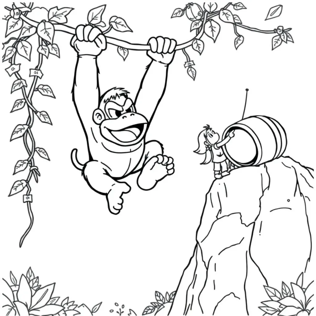 Donkey Kong coloring page