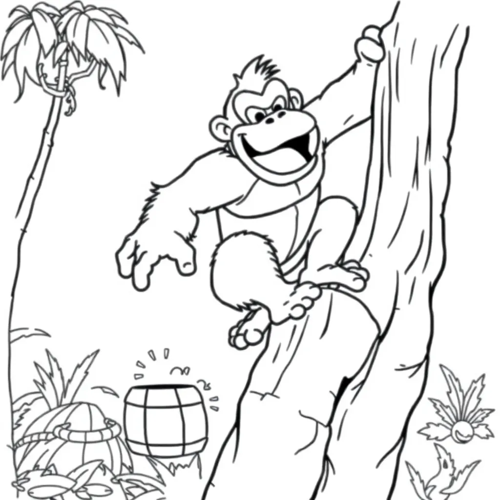 Donkey Kong coloring page
